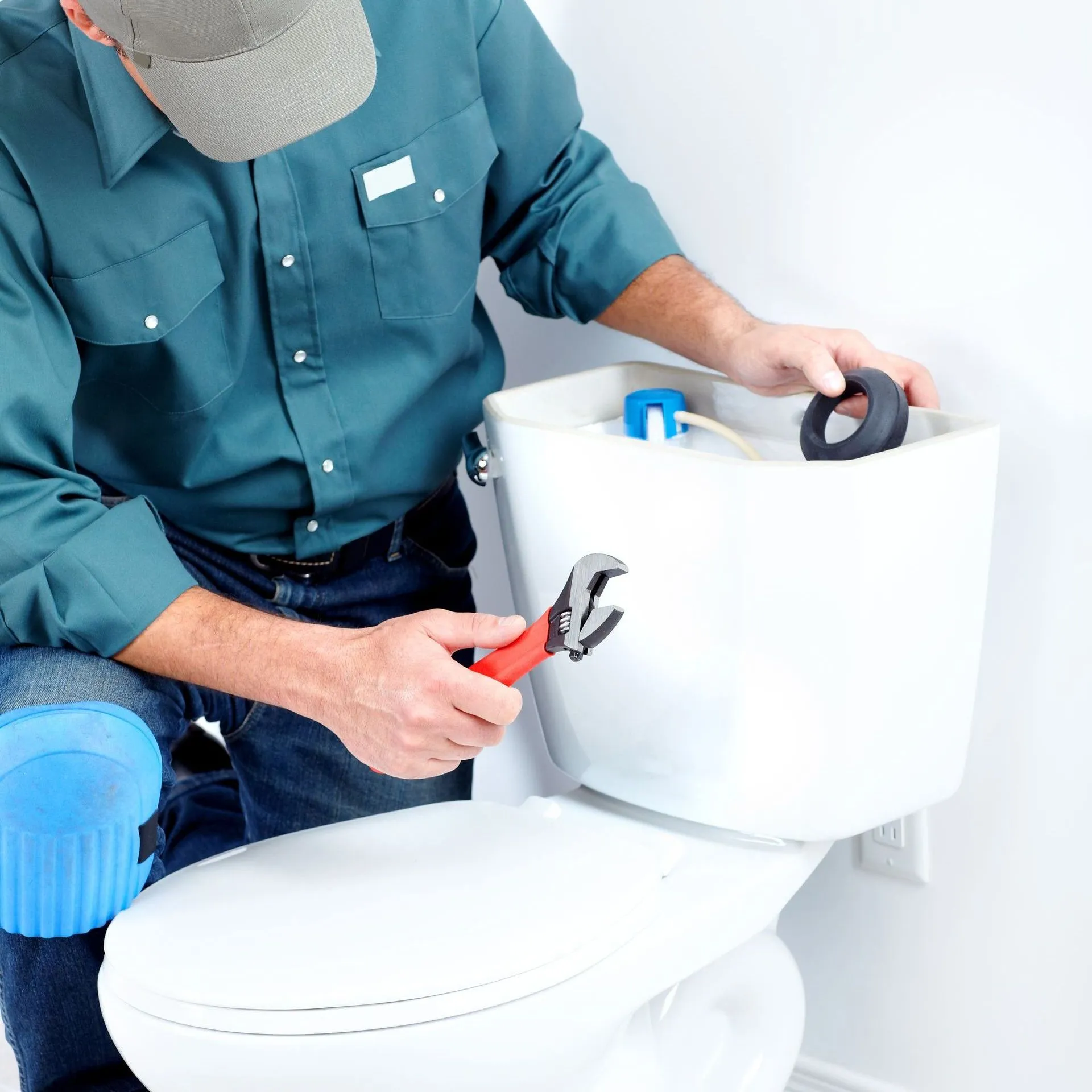 Plumbing specialist performing a careful system inspection