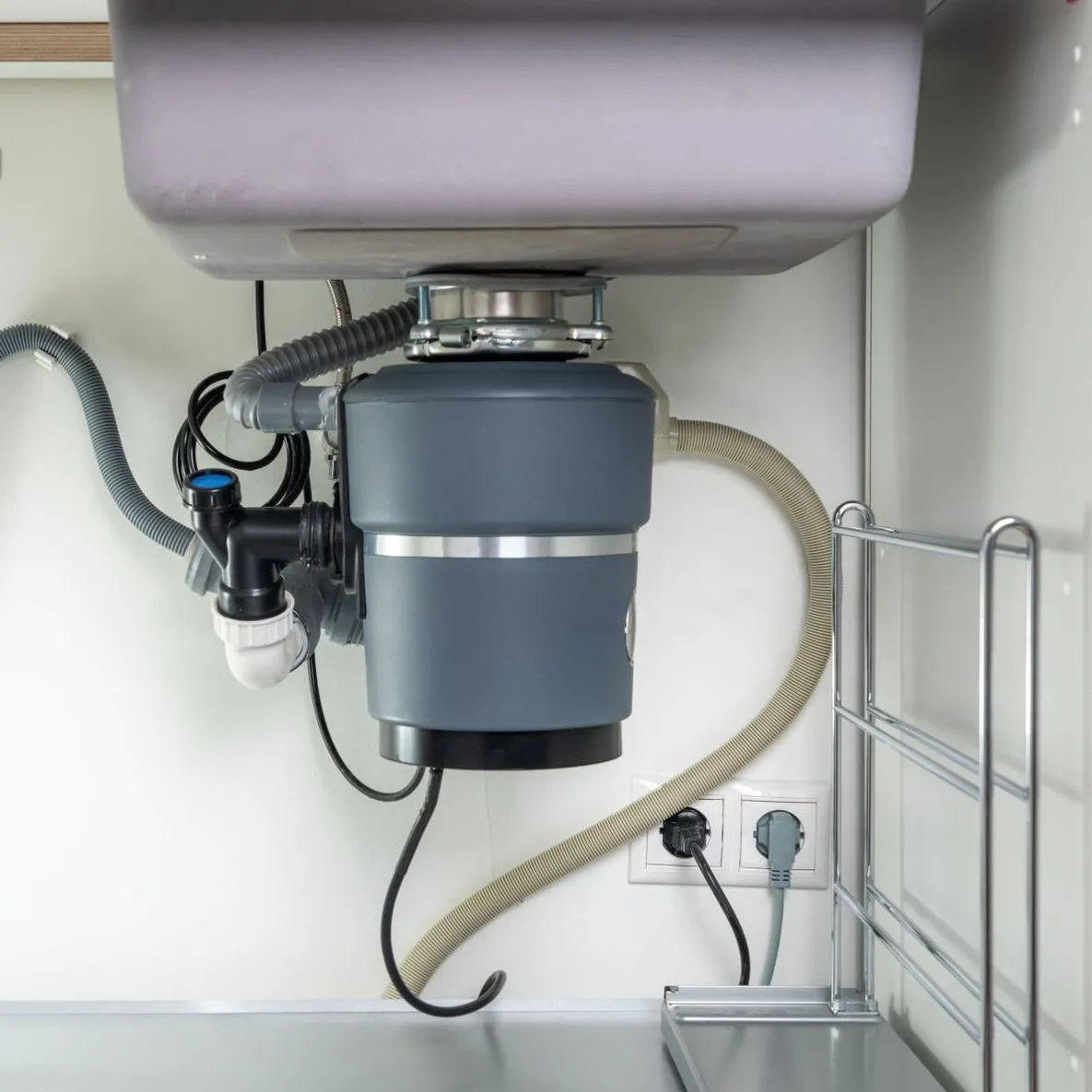 Clean modern bathroom fixtures supplied by home plumbing